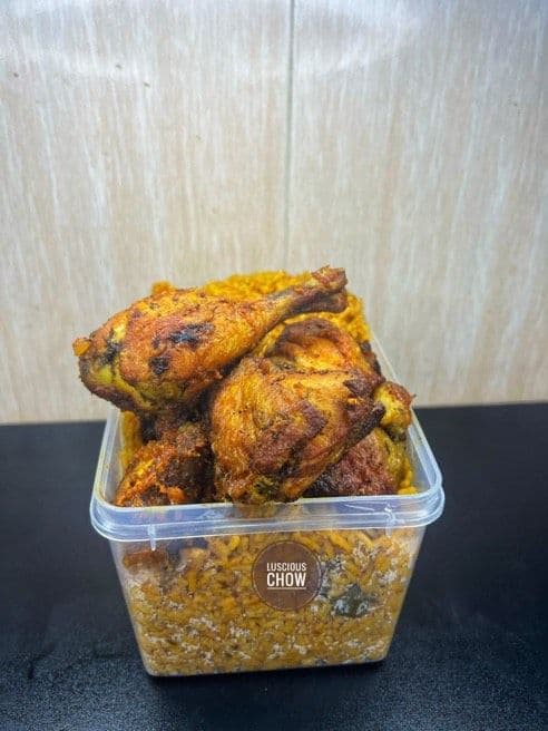 Jollof and chicken